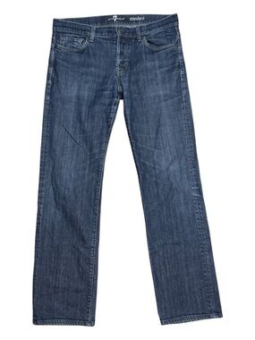 147 7 FOR ALL MANKIND Men's Standard Straight Fit Denim Jeans, Sz 34/32